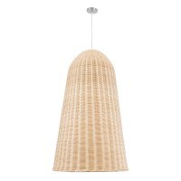 GLOBOSTAR® FAROL 01746 Boho Κρεμαστό Φωτιστικό Οροφής με Ντουί 1 x E27 AC 220-240V IP20 - Μπεζ - Μ60 x Π60 x Y100cm