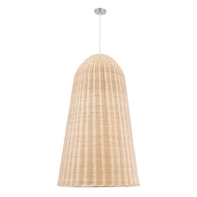 GLOBOSTAR® FAROL 01746 Boho Κρεμαστό Φωτιστικό Οροφής με Ντουί 1 x E27 AC 220-240V IP20 - Μπεζ - Μ60 x Π60 x Y100cm