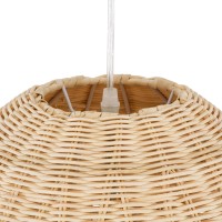 GLOBOSTAR® FAROL 01746 Boho Κρεμαστό Φωτιστικό Οροφής με Ντουί 1 x E27 AC 220-240V IP20 - Μπεζ - Μ60 x Π60 x Y100cm