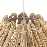 GLOBOSTAR® ARCHIPELAGO 01747 Boho Κρεμαστό Φωτιστικό Οροφής με Ντουί 1 x E27 AC 220-240V IP20 - Μπεζ - Μ30 x Π30 x Υ63cm