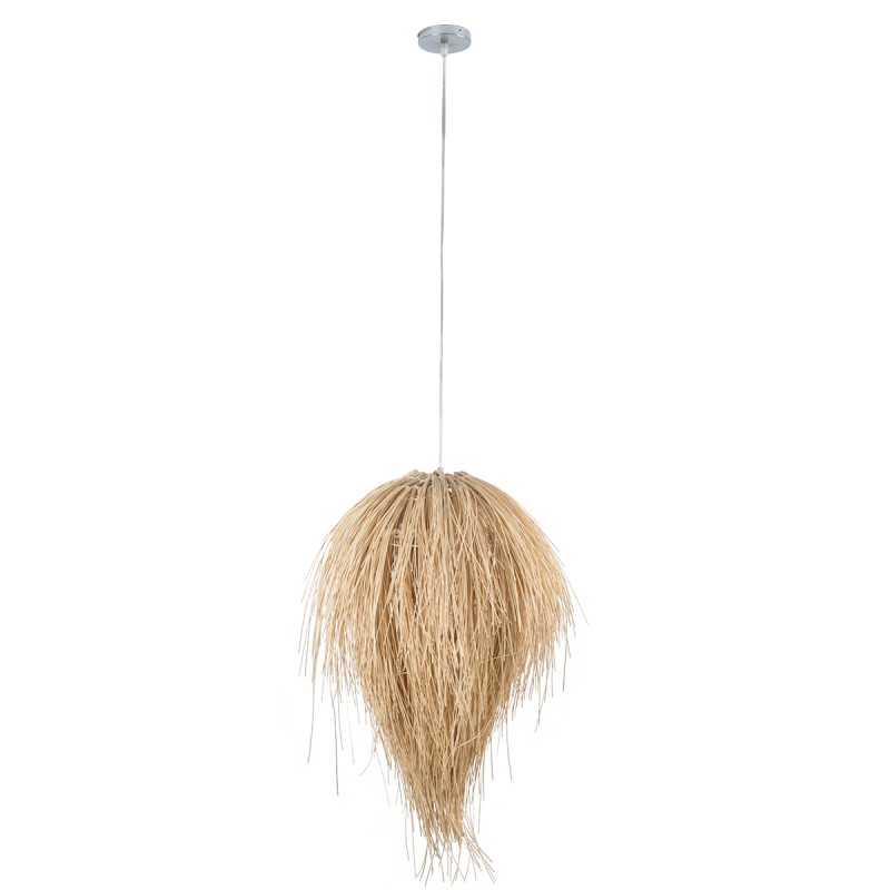 GLOBOSTAR® ARCHIPELAGO 01749 Boho Κρεμαστό Φωτιστικό Οροφής με Ντουί 1 x E27 AC 220-240V IP20 - Μπεζ - Μ40 x Π40 x Υ63cm