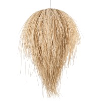 GLOBOSTAR® ARCHIPELAGO 01749 Boho Κρεμαστό Φωτιστικό Οροφής με Ντουί 1 x E27 AC 220-240V IP20 - Μπεζ - Μ40 x Π40 x Υ63cm