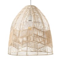 GLOBOSTAR® ALOHA 01751 Boho Κρεμαστό Φωτιστικό Οροφής με Ντουί 1 x E27 AC 220-240V IP20 - Μπεζ - Μ45 x Π45 x Υ48cm