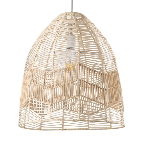 GLOBOSTAR® ALOHA 01751 Boho Κρεμαστό Φωτιστικό Οροφής με Ντουί 1 x E27 AC 220-240V IP20 - Μπεζ - Μ45 x Π45 x Υ48cm