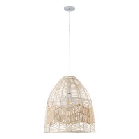 GLOBOSTAR® ALOHA 01751 Boho Κρεμαστό Φωτιστικό Οροφής με Ντουί 1 x E27 AC 220-240V IP20 - Μπεζ - Μ45 x Π45 x Υ48cm