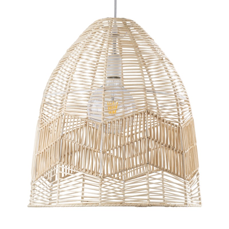 GLOBOSTAR® ALOHA 01751 Boho Κρεμαστό Φωτιστικό Οροφής με Ντουί 1 x E27 AC 220-240V IP20 - Μπεζ - Μ45 x Π45 x Υ48cm