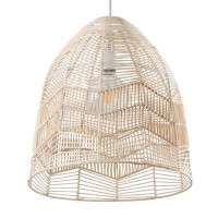 GLOBOSTAR® ALOHA 01751 Boho Κρεμαστό Φωτιστικό Οροφής με Ντουί 1 x E27 AC 220-240V IP20 - Μπεζ - Μ45 x Π45 x Υ48cm
