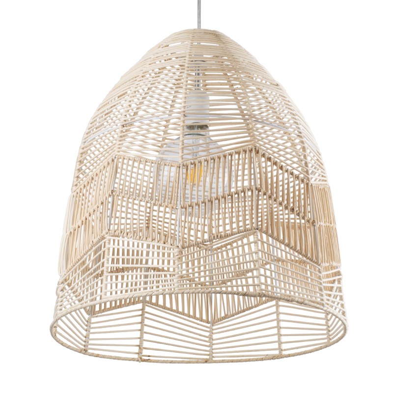 GLOBOSTAR® ALOHA 01751 Boho Κρεμαστό Φωτιστικό Οροφής με Ντουί 1 x E27 AC 220-240V IP20 - Μπεζ - Μ45 x Π45 x Υ48cm
