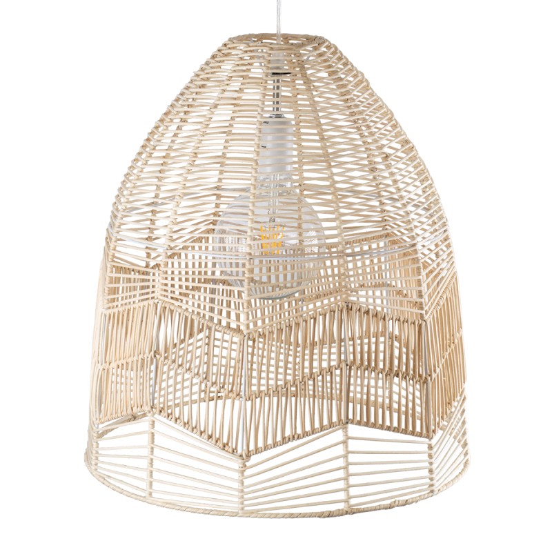 GLOBOSTAR® ALOHA 01751 Boho Κρεμαστό Φωτιστικό Οροφής με Ντουί 1 x E27 AC 220-240V IP20 - Μπεζ - Μ45 x Π45 x Υ48cm