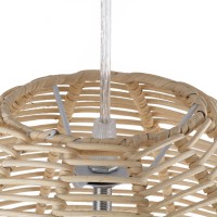GLOBOSTAR® ALOHA 01751 Boho Κρεμαστό Φωτιστικό Οροφής με Ντουί 1 x E27 AC 220-240V IP20 - Μπεζ - Μ45 x Π45 x Υ48cm