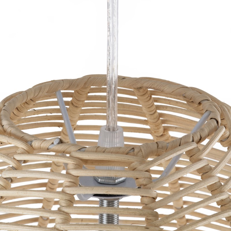 GLOBOSTAR® ALOHA 01751 Boho Κρεμαστό Φωτιστικό Οροφής με Ντουί 1 x E27 AC 220-240V IP20 - Μπεζ - Μ45 x Π45 x Υ48cm