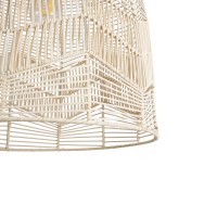 GLOBOSTAR® ALOHA 01751 Boho Κρεμαστό Φωτιστικό Οροφής με Ντουί 1 x E27 AC 220-240V IP20 - Μπεζ - Μ45 x Π45 x Υ48cm