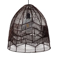 GLOBOSTAR® ALOHA 01752 Boho Κρεμαστό Φωτιστικό Οροφής με Ντουί 1 x E27 AC 220-240V IP20 - Καφέ - Μ45 x Π45 x Υ48cm