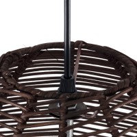 GLOBOSTAR® ALOHA 01752 Boho Κρεμαστό Φωτιστικό Οροφής με Ντουί 1 x E27 AC 220-240V IP20 - Καφέ - Μ45 x Π45 x Υ48cm