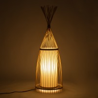 GLOBOSTAR® AZORES 01753 Boho Επιδαπέδιο Φωτιστικό με Ντουί 1 x E27 AC 220-240V IP20 - Μπεζ - Μ30 x Π30 x Υ90cm