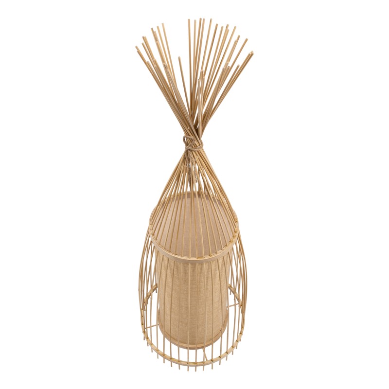 GLOBOSTAR® AZORES 01753 Boho Επιδαπέδιο Φωτιστικό με Ντουί 1 x E27 AC 220-240V IP20 - Μπεζ - Μ30 x Π30 x Υ90cm