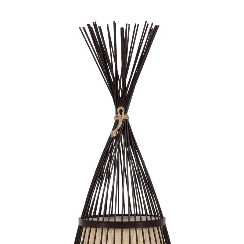 GLOBOSTAR® AZORES 01754 Boho Επιδαπέδιο Φωτιστικό με Ντουί 1 x E27 AC 220-240V IP20 - Καφέ & Μπεζ - Μ30 x Π30 x Υ90cm