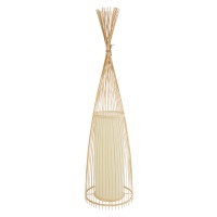 GLOBOSTAR® AZORES 01755 Boho Επιδαπέδιο Φωτιστικό με Ντουί 1 x E27 AC 220-240V IP20 - Μπεζ - Μ40 x Π40 x Υ150cm