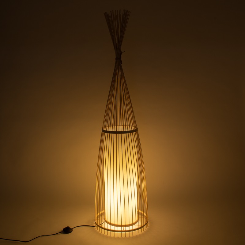 GLOBOSTAR® AZORES 01755 Boho Επιδαπέδιο Φωτιστικό με Ντουί 1 x E27 AC 220-240V IP20 - Μπεζ - Μ40 x Π40 x Υ150cm