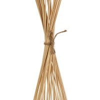 GLOBOSTAR® AZORES 01755 Boho Επιδαπέδιο Φωτιστικό με Ντουί 1 x E27 AC 220-240V IP20 - Μπεζ - Μ40 x Π40 x Υ150cm