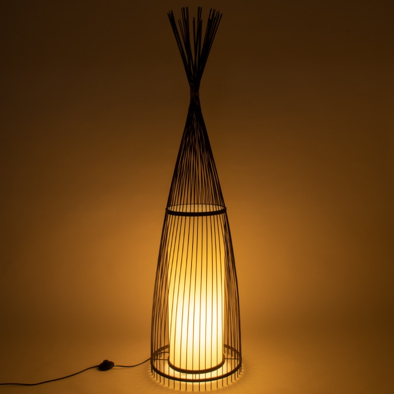GLOBOSTAR® AZORES 01756 Boho Επιδαπέδιο Φωτιστικό με Ντουί 1 x E27 AC 220-240V IP20 - Καφέ & Μπεζ - Μ40 x Π40 x Υ150cm