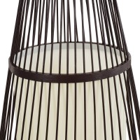 GLOBOSTAR® AZORES 01756 Boho Επιδαπέδιο Φωτιστικό με Ντουί 1 x E27 AC 220-240V IP20 - Καφέ & Μπεζ - Μ40 x Π40 x Υ150cm