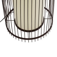 GLOBOSTAR® AZORES 01756 Boho Επιδαπέδιο Φωτιστικό με Ντουί 1 x E27 AC 220-240V IP20 - Καφέ & Μπεζ - Μ40 x Π40 x Υ150cm