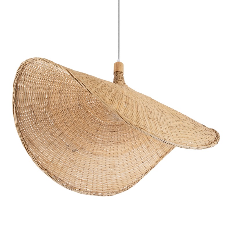 GLOBOSTAR® CUBA 01767 Boho Κρεμαστό Φωτιστικό Οροφής με Ντουί 1 x E27 AC 220-240V IP20 - Μπεζ - Μ80 x Π80 x Υ49cm