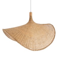 GLOBOSTAR® CUBA 01767 Boho Κρεμαστό Φωτιστικό Οροφής με Ντουί 1 x E27 AC 220-240V IP20 - Μπεζ - Μ80 x Π80 x Υ49cm