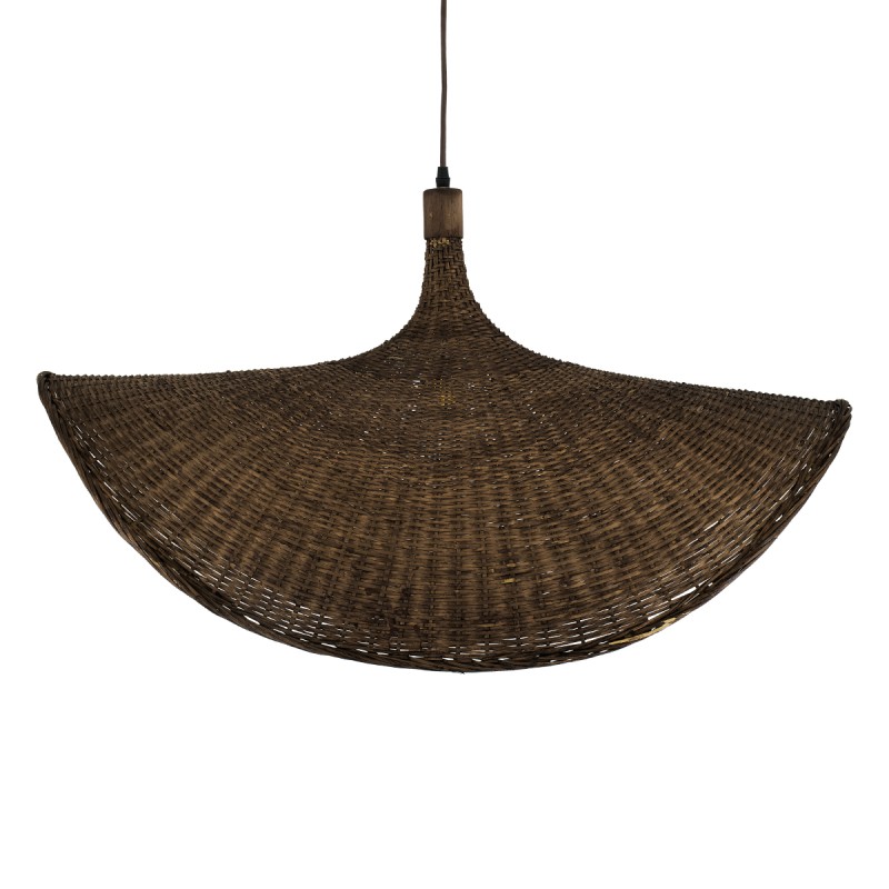 GLOBOSTAR® CUBA 01768 Boho Κρεμαστό Φωτιστικό Οροφής με Ντουί 1 x E27 AC 220-240V IP20 - Καφέ - Μ80 x Π80 x Υ49cm