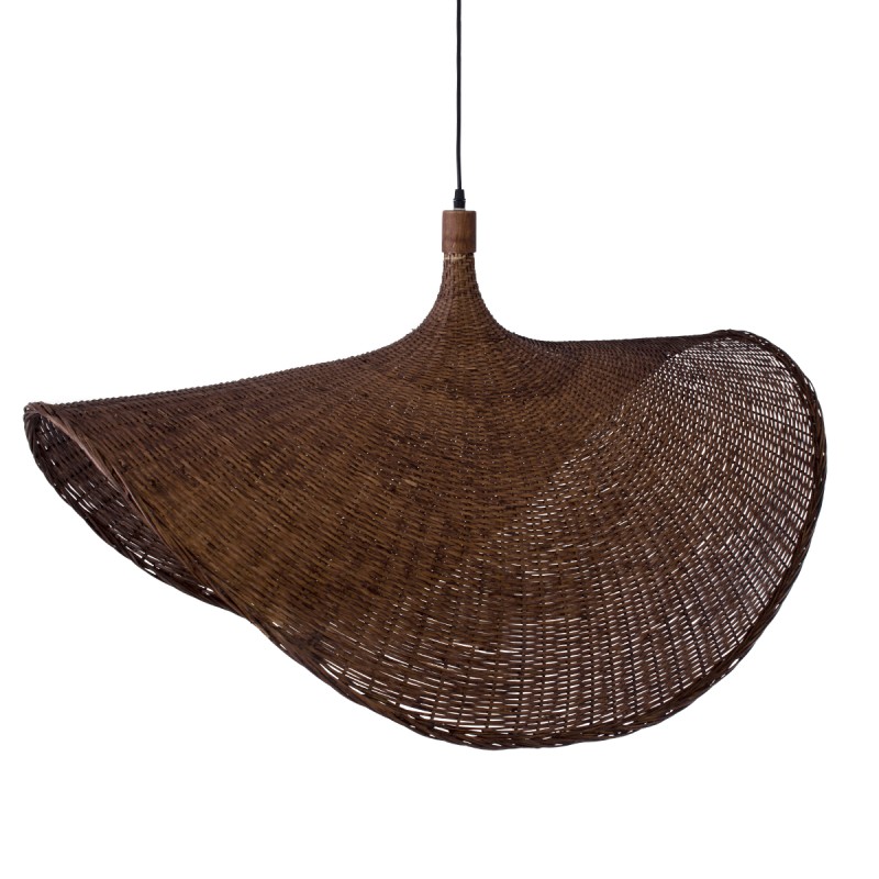 GLOBOSTAR® CUBA 01770 Boho Κρεμαστό Φωτιστικό Οροφής με Ντουί 1 x E27 AC 220-240V IP20 - Καφέ - Μ100 x Π100 x Y55cm