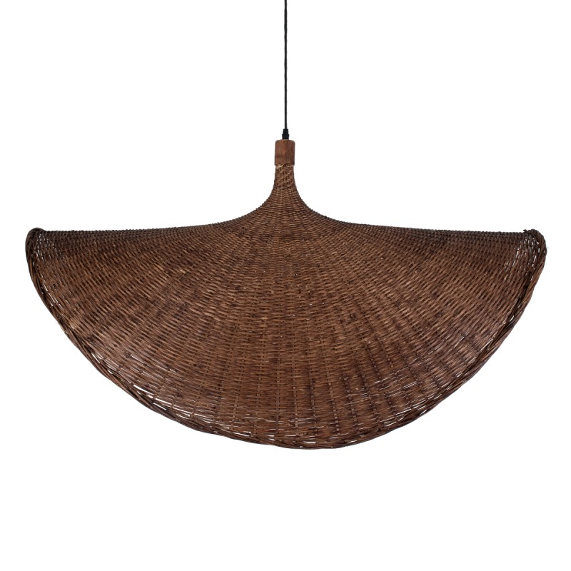 GLOBOSTAR® CUBA 01770 Boho Κρεμαστό Φωτιστικό Οροφής με Ντουί 1 x E27 AC 220-240V IP20 - Καφέ - Μ100 x Π100 x Y55cm