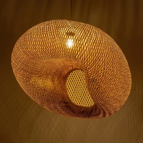 GLOBOSTAR® CARIBBEAN 01784 Boho Κρεμαστό Φωτιστικό Οροφής με Ντουί 1 x E27 AC 220-240V IP20 - Μπεζ - Μ82 x Π72 x Υ52cm