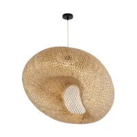 GLOBOSTAR® CARIBBEAN 01784 Boho Κρεμαστό Φωτιστικό Οροφής με Ντουί 1 x E27 AC 220-240V IP20 - Μπεζ - Μ82 x Π72 x Υ52cm