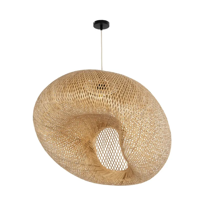 GLOBOSTAR® CARIBBEAN 01784 Boho Κρεμαστό Φωτιστικό Οροφής με Ντουί 1 x E27 AC 220-240V IP20 - Μπεζ - Μ82 x Π72 x Υ52cm