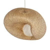 GLOBOSTAR® CARIBBEAN 01784 Boho Κρεμαστό Φωτιστικό Οροφής με Ντουί 1 x E27 AC 220-240V IP20 - Μπεζ - Μ82 x Π72 x Υ52cm