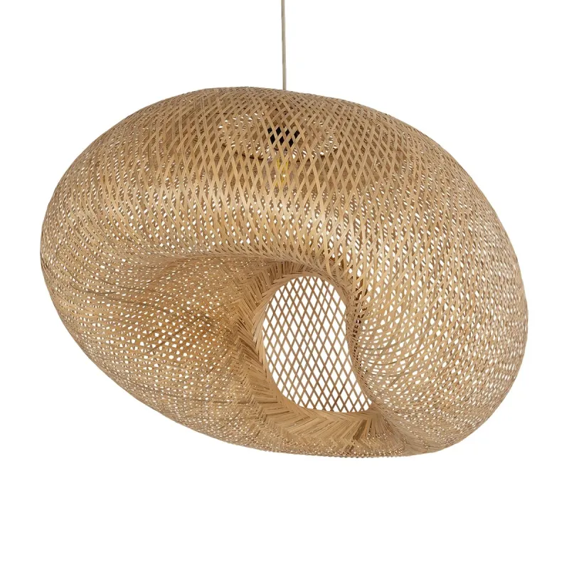 GLOBOSTAR® CARIBBEAN 01784 Boho Κρεμαστό Φωτιστικό Οροφής με Ντουί 1 x E27 AC 220-240V IP20 - Μπεζ - Μ82 x Π72 x Υ52cm