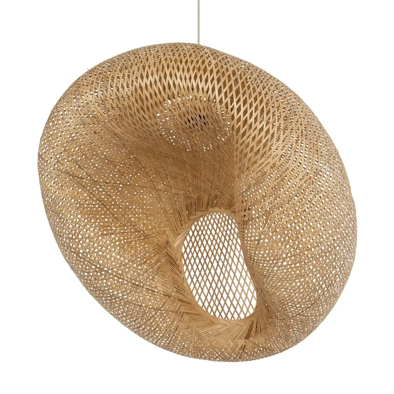 GLOBOSTAR® CARIBBEAN 01784 Boho Κρεμαστό Φωτιστικό Οροφής με Ντουί 1 x E27 AC 220-240V IP20 - Μπεζ - Μ82 x Π72 x Υ52cm