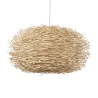 GLOBOSTAR® MINORCA 01786 Boho Κρεμαστό Φωτιστικό Οροφής με Ντουί 1 x E27 AC 220-240V IP20 - Μπεζ - Μ100 x Π100 x Υ45cm
