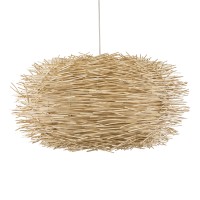 GLOBOSTAR® MINORCA 01786 Boho Κρεμαστό Φωτιστικό Οροφής με Ντουί 1 x E27 AC 220-240V IP20 - Μπεζ - Μ100 x Π100 x Υ45cm