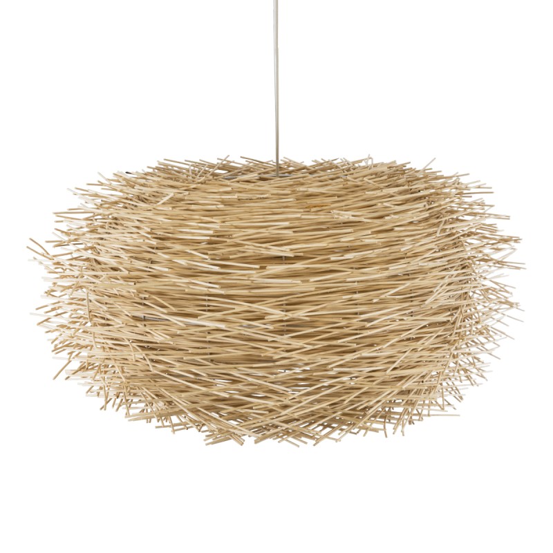 GLOBOSTAR® MINORCA 01786 Boho Κρεμαστό Φωτιστικό Οροφής με Ντουί 1 x E27 AC 220-240V IP20 - Μπεζ - Μ100 x Π100 x Υ45cm