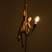 GLOBOSTAR® APES 01803 Μοντέρνο Κρεμαστό Φωτιστικό Οροφής με Ντουί 1 x E27 AC 220-240V IP20 - Χρυσό & Μπεζ - Μ26 x Π28 x Υ69cm