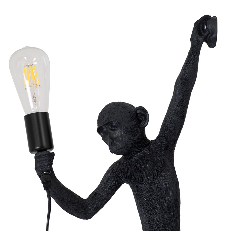 GLOBOSTAR® APES 01804 Μοντέρνο Φωτιστικό Τοίχου - Απλίκα με Ντουί 1 x E27 AC 220-240V IP20 - Μαύρο - Μ34 x Π31 x Υ61cm