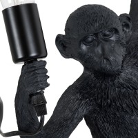GLOBOSTAR® APES 01804 Μοντέρνο Φωτιστικό Τοίχου - Απλίκα με Ντουί 1 x E27 AC 220-240V IP20 - Μαύρο - Μ34 x Π31 x Υ61cm