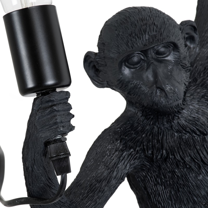 GLOBOSTAR® APES 01804 Μοντέρνο Φωτιστικό Τοίχου - Απλίκα με Ντουί 1 x E27 AC 220-240V IP20 - Μαύρο - Μ34 x Π31 x Υ61cm