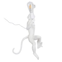 GLOBOSTAR® APES 01805 Μοντέρνο Φωτιστικό Τοίχου - Απλίκα με Ντουί 1 x E27 AC 220-240V IP20 - Λευκό - Μ34 x Π31 x Υ61cm