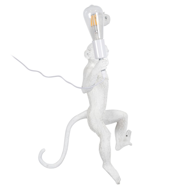 GLOBOSTAR® APES 01805 Μοντέρνο Φωτιστικό Τοίχου - Απλίκα με Ντουί 1 x E27 AC 220-240V IP20 - Λευκό - Μ34 x Π31 x Υ61cm