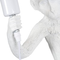 GLOBOSTAR® APES 01805 Μοντέρνο Φωτιστικό Τοίχου - Απλίκα με Ντουί 1 x E27 AC 220-240V IP20 - Λευκό - Μ34 x Π31 x Υ61cm