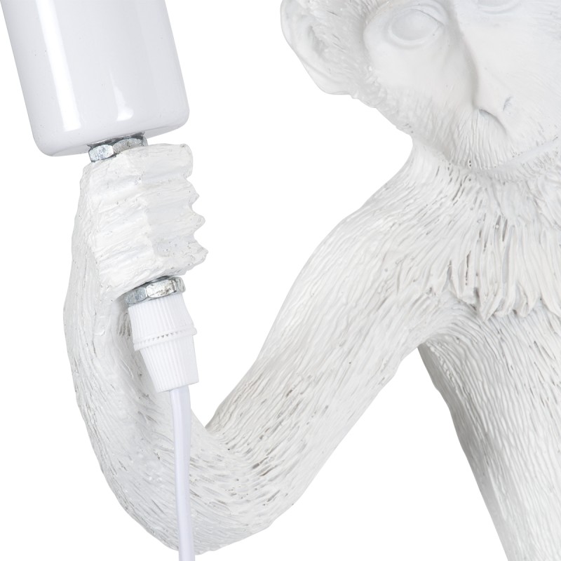 GLOBOSTAR® APES 01805 Μοντέρνο Φωτιστικό Τοίχου - Απλίκα με Ντουί 1 x E27 AC 220-240V IP20 - Λευκό - Μ34 x Π31 x Υ61cm