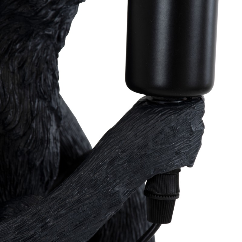 GLOBOSTAR® APES 01807 Μοντέρνο Επιτραπέζιο Φωτιστικό Πορτατίφ με Ντουί 1 x E27 AC 220-240V IP20 - Μαύρο - Μ30 x Π27 x Υ30cm
